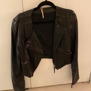 Free People leather jacket